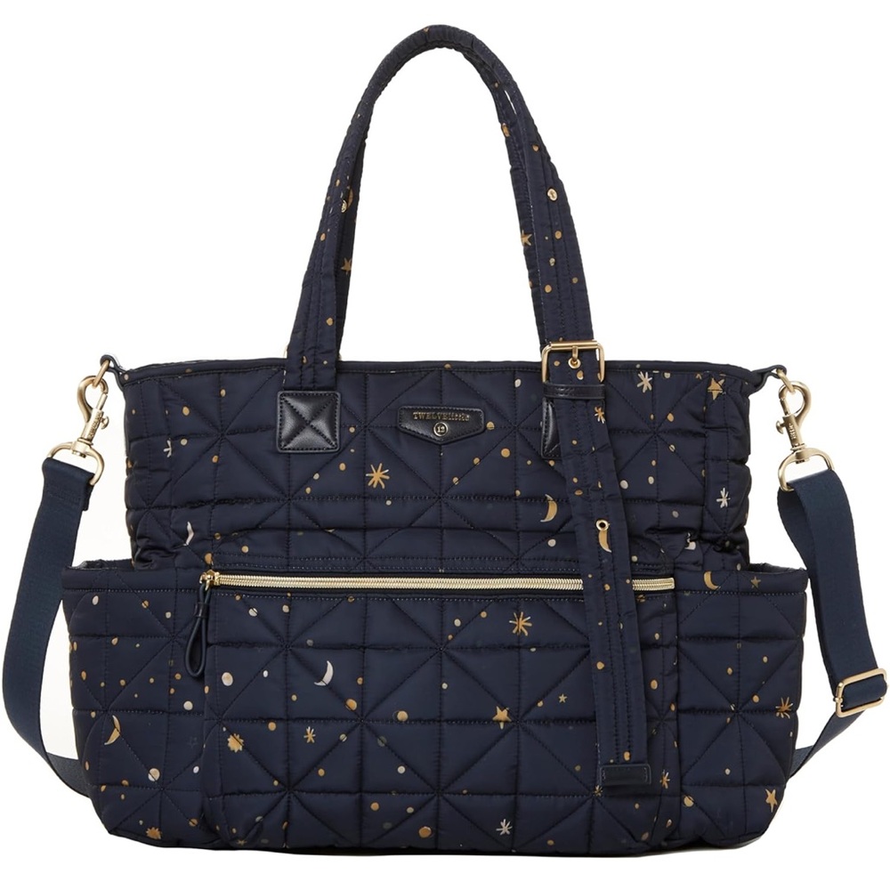 Twelve Little Starry Night Quilted Diaper Bag